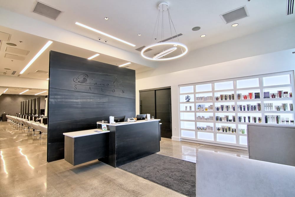 Luxury hair salon and spa interior at Bianchi's Salon & Spa in Metro Detroit